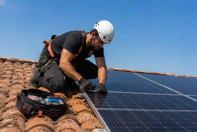 Maintenance et monitoring de panneaux solaires à Leyrieu